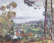 Henry Lebasques View of Sanit-Tropez France oil painting artist